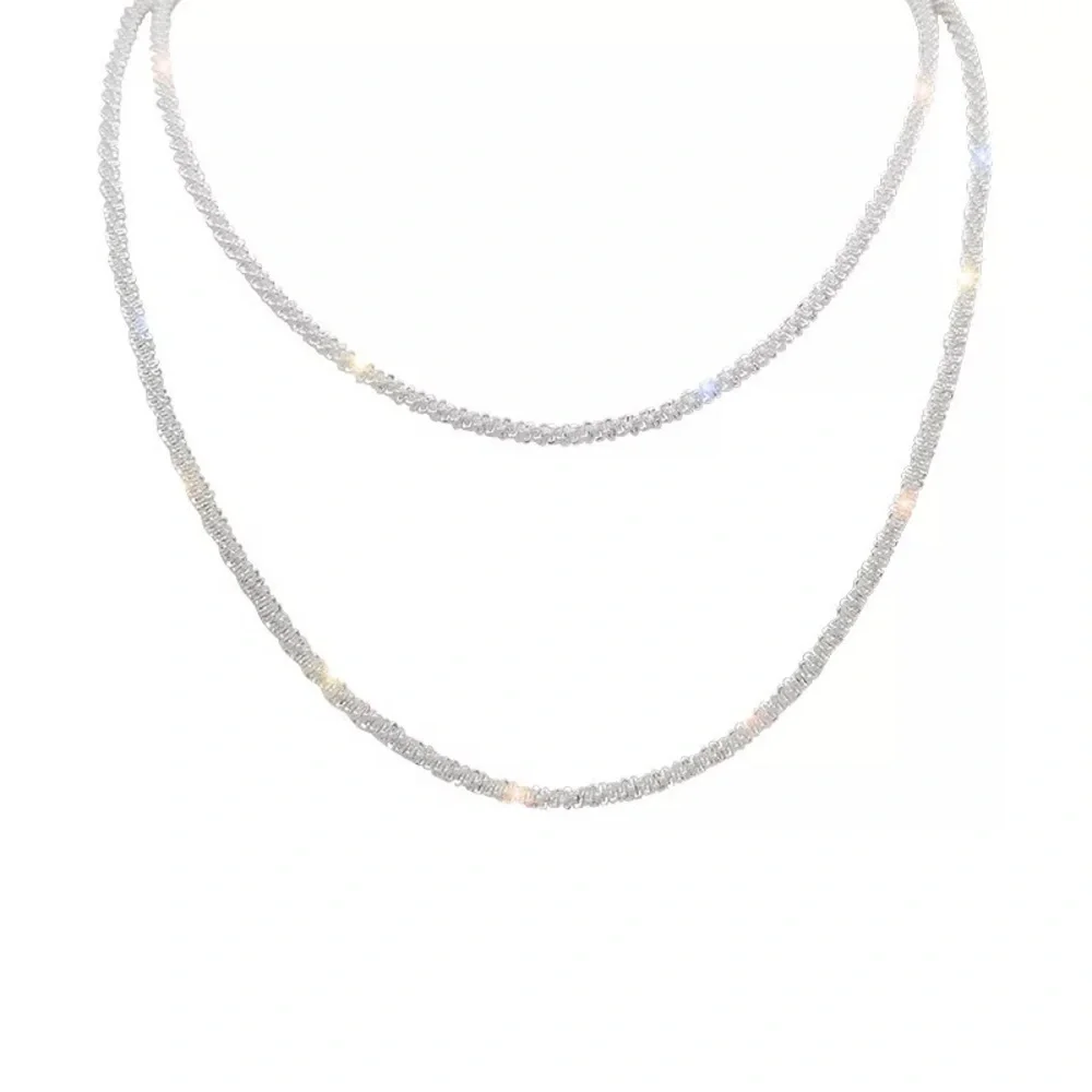 Silver Choker Necklace for Women Rhinestone Crystal Chain Jewelry Engage… - Picture 5 of 5